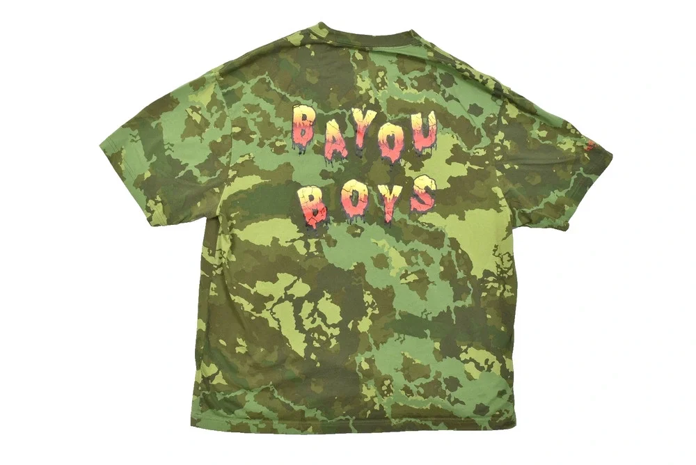 Jordan Zion Williamson Bayou Boys Camo T-Shirt Green Mens Size XL Extra Large